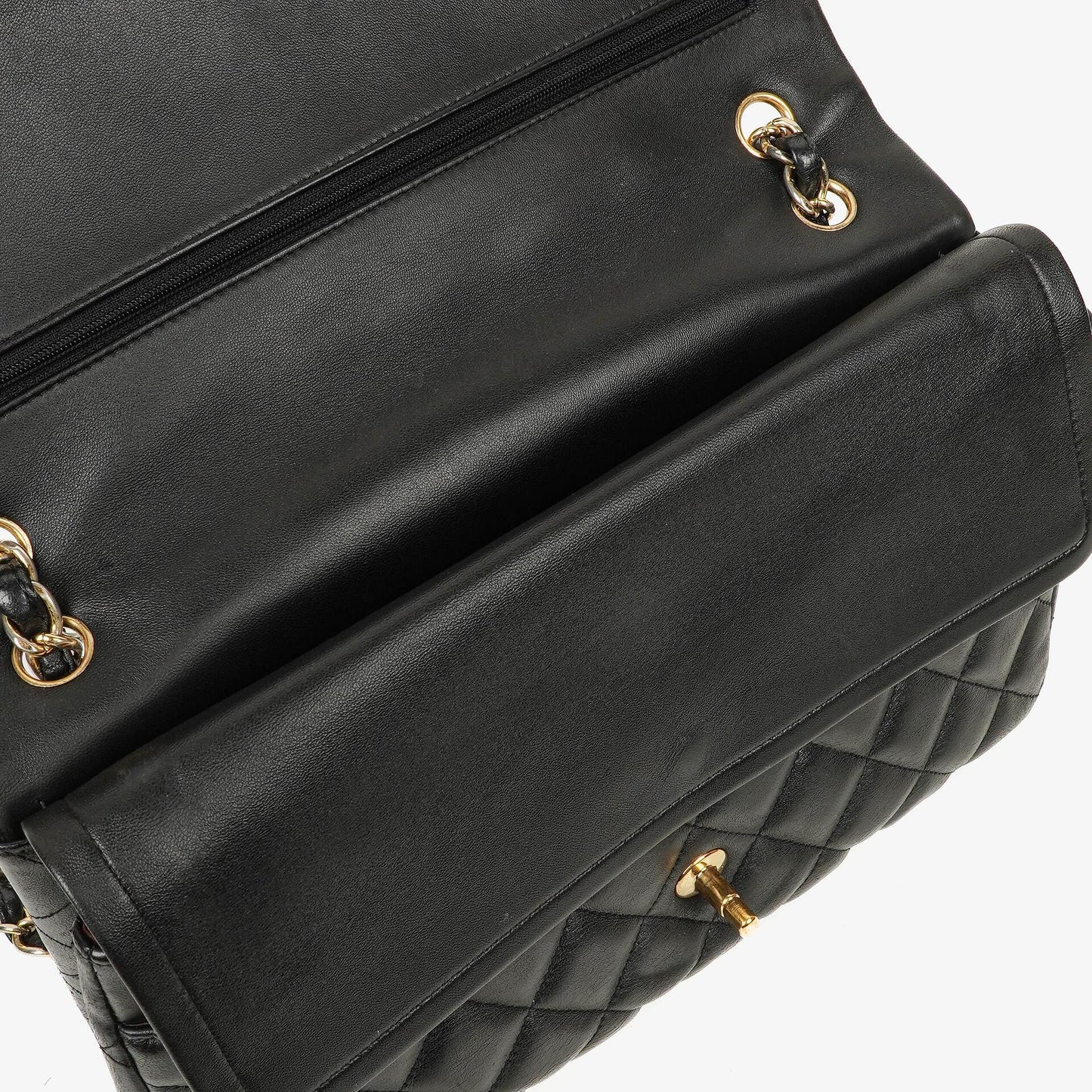 Chanel Jumbo Classic Single Flap Bag Black Quilted Lambskin Gold-Tone Hardware