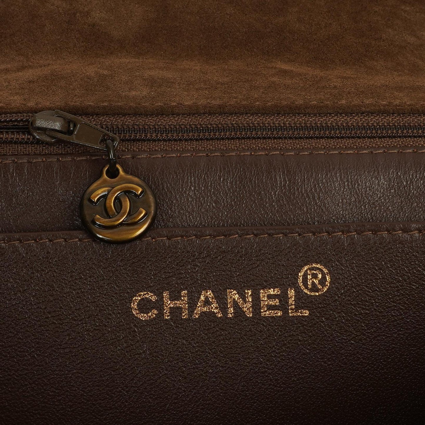 Chanel Jumbo Classic Single Flap Bag Brown Quilted Suede With Aged Gold Hardware