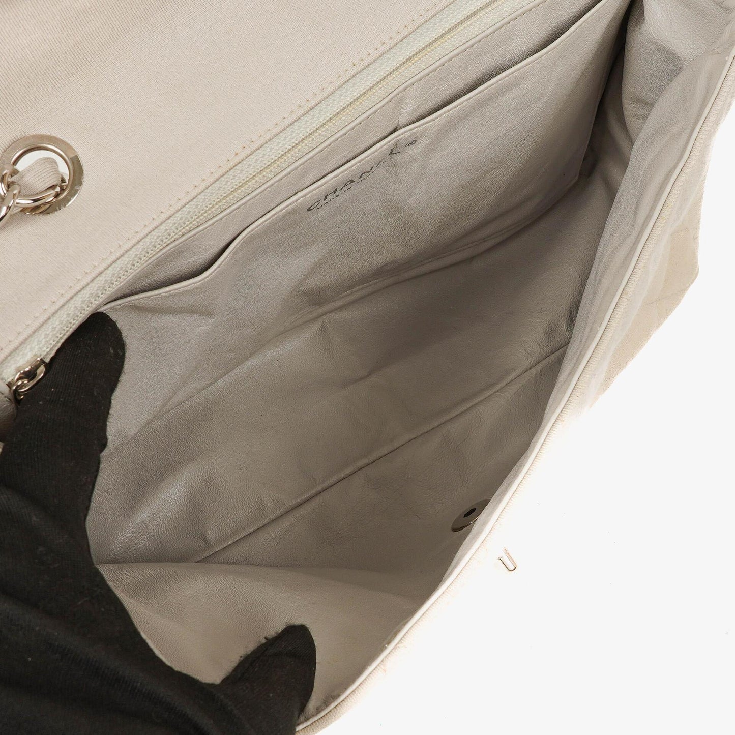 Chanel Jumbo Classic Single Flap Bag Jersey Silver-Tone Hardware