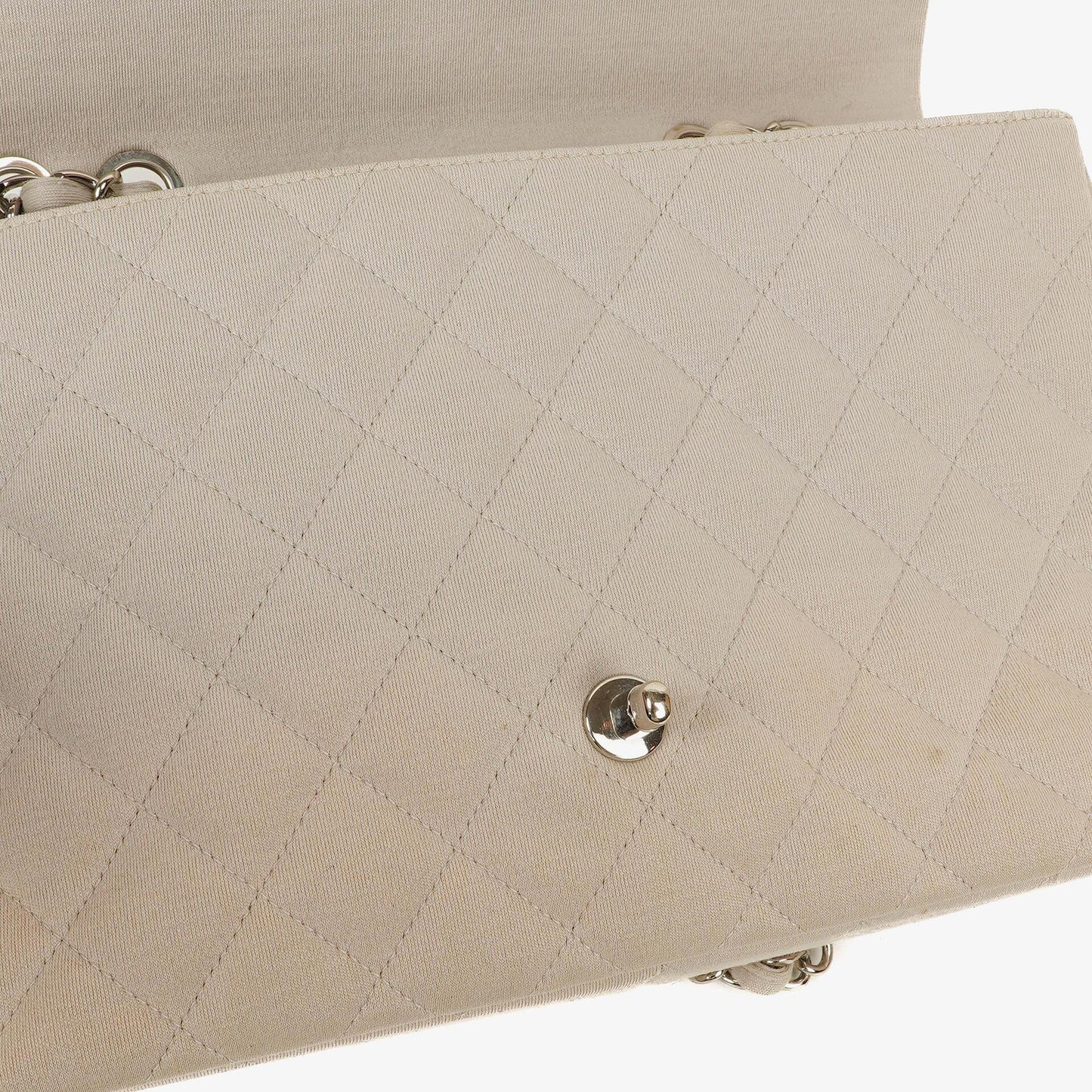 Chanel Jumbo Classic Single Flap Bag Jersey Silver-Tone Hardware
