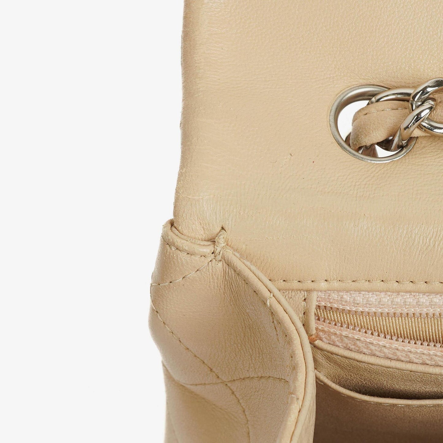 Chanel Jumbo Classic Single Flap Bag Quilted Lambskin Silver -Toned Hardware