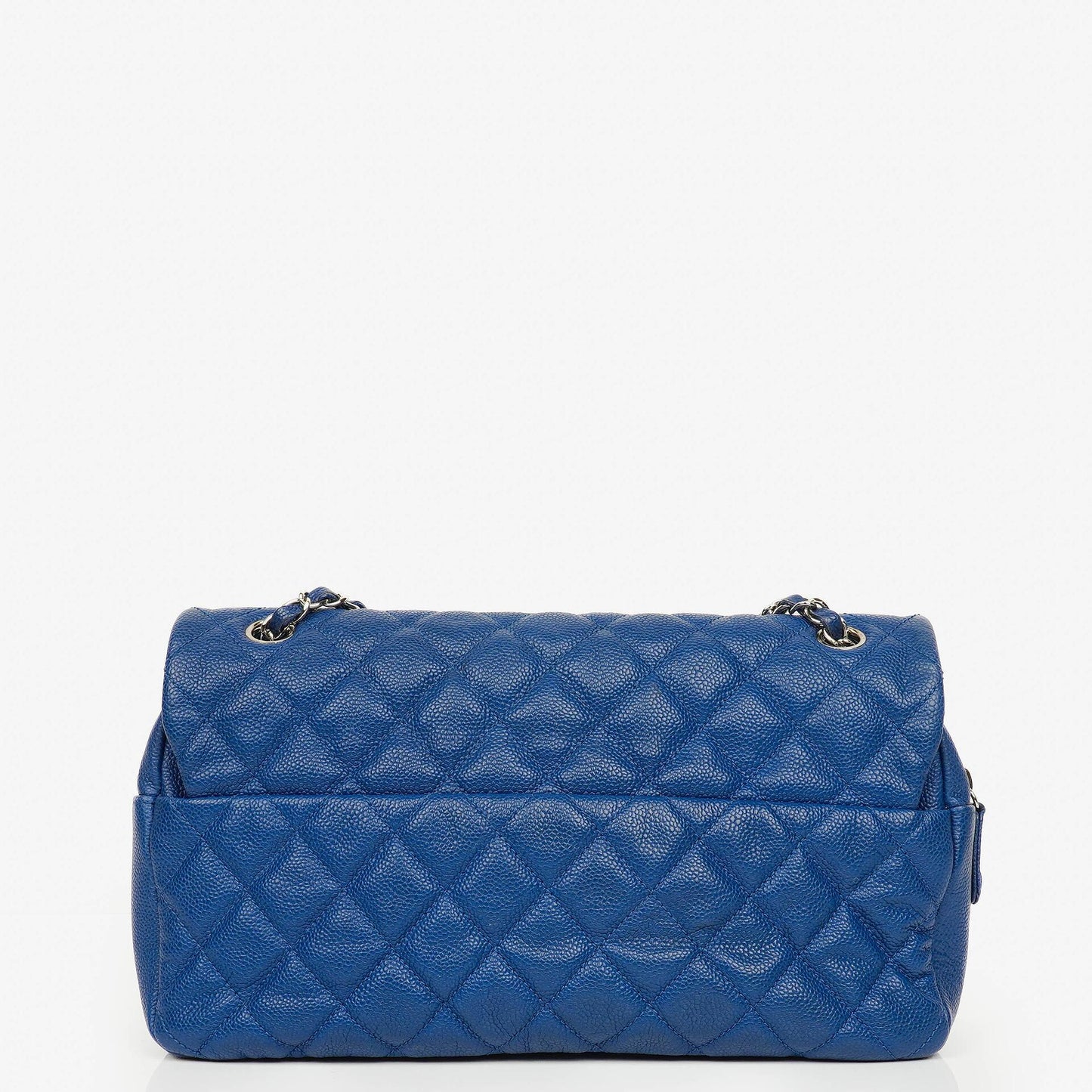 Chanel Jumbo Quilted Caviar Single Flap Bag With Silver -Toned Hardware
