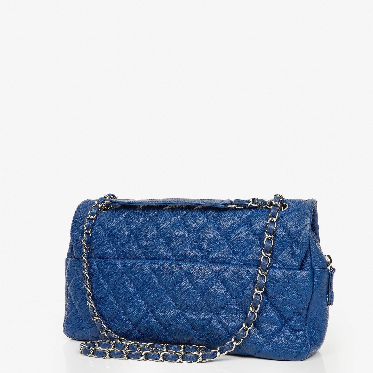 Chanel Jumbo Quilted Caviar Single Flap Bag With Silver -Toned Hardware