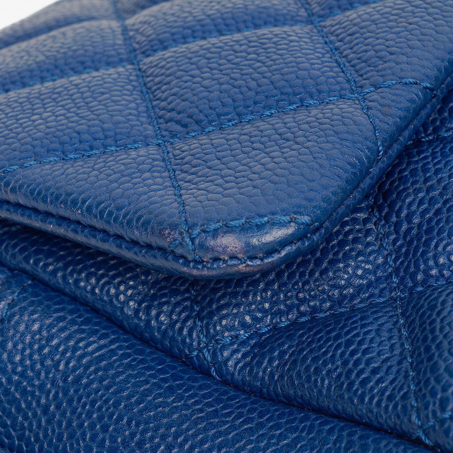 Chanel Jumbo Quilted Caviar Single Flap Bag With Silver -Toned Hardware