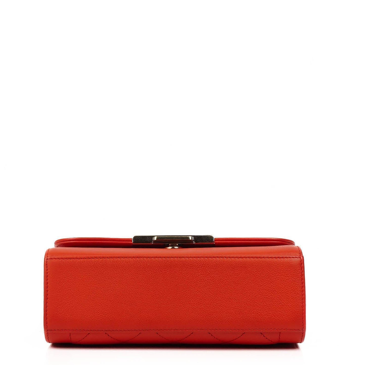 Chanel Label Click Flap Red in Quilted Calfskin With Gold-Tone Hardware