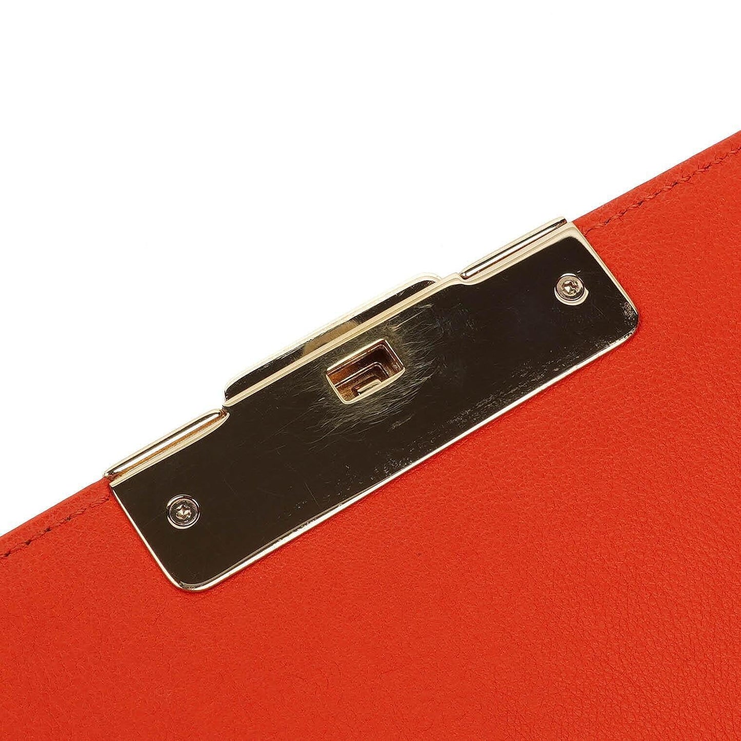 Chanel Label Click Flap Red in Quilted Calfskin With Gold-Tone Hardware