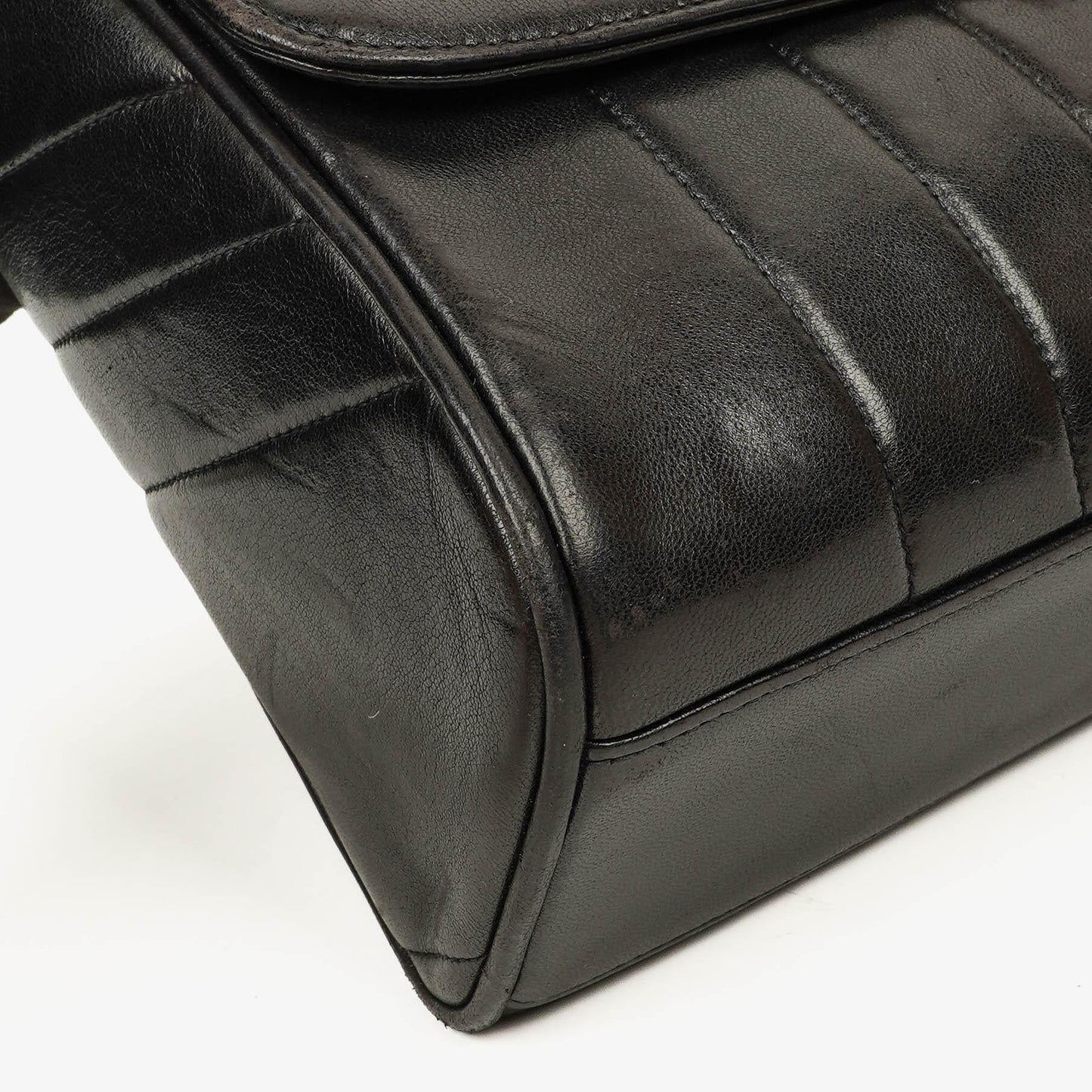 Chanel Lambskin Black Vertical Quilted Maxi CC Flap Shoulder Bag