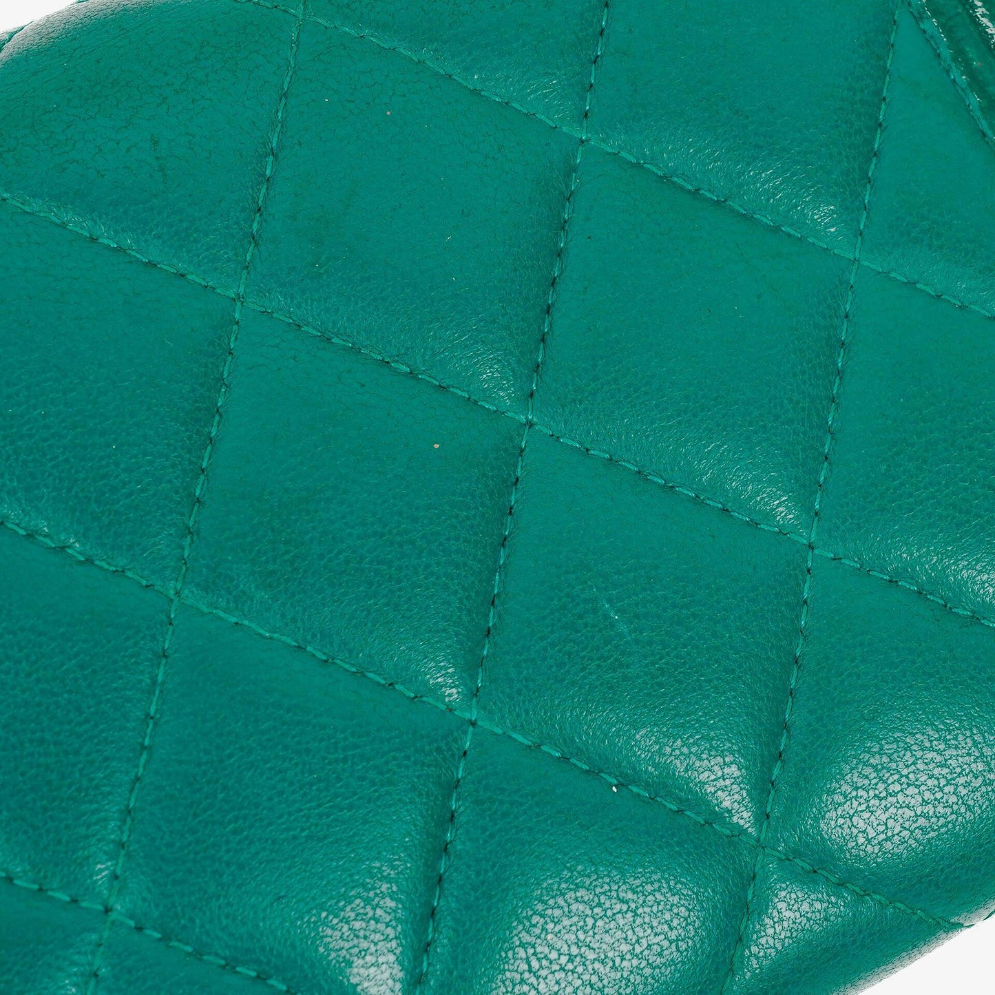 Chanel Large Boy Gusset Metallic Turquoise Lambskin Quilted Flap Wallet