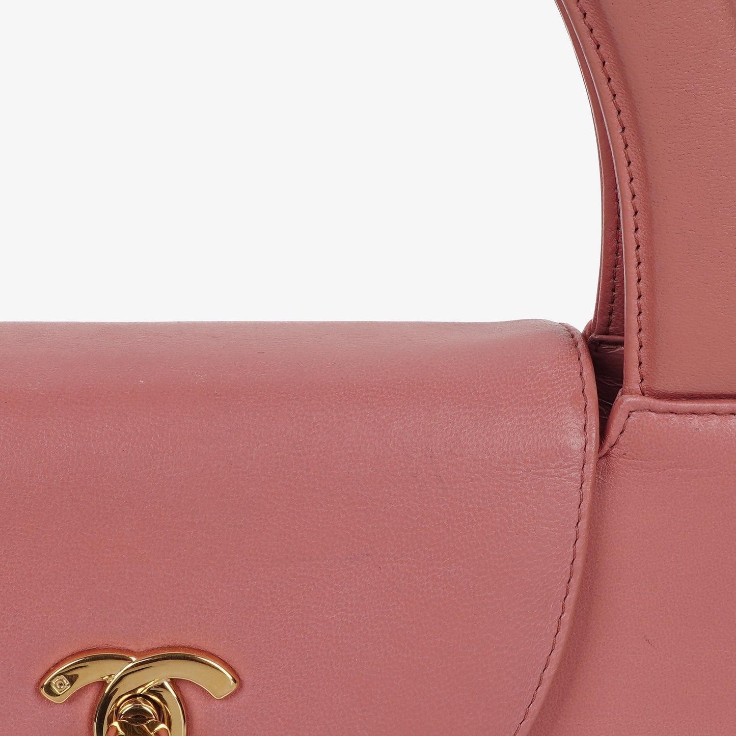 Chanel Large Kelly Pink Lambskin 24K Gold-Plated Hardware Shopping Bag