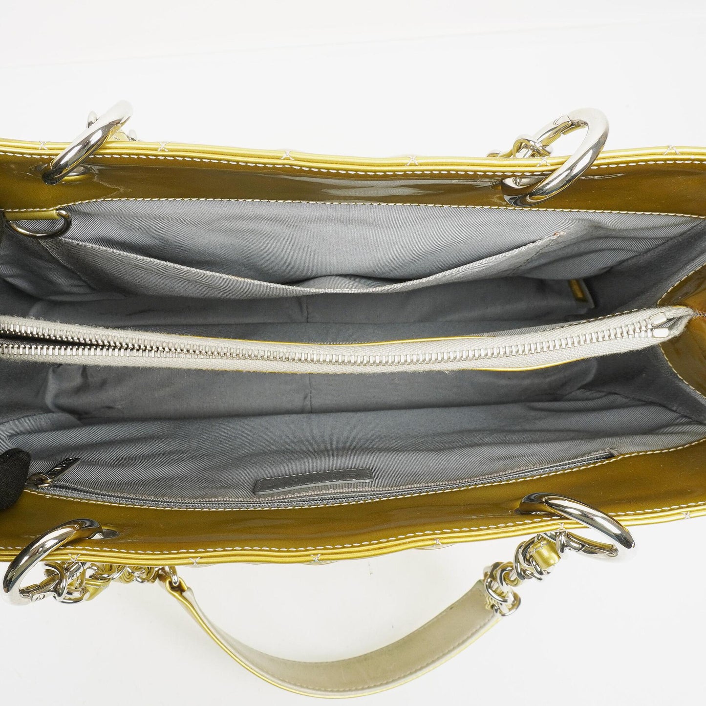 Chanel Large Quilted Patent Leather Tote Bag