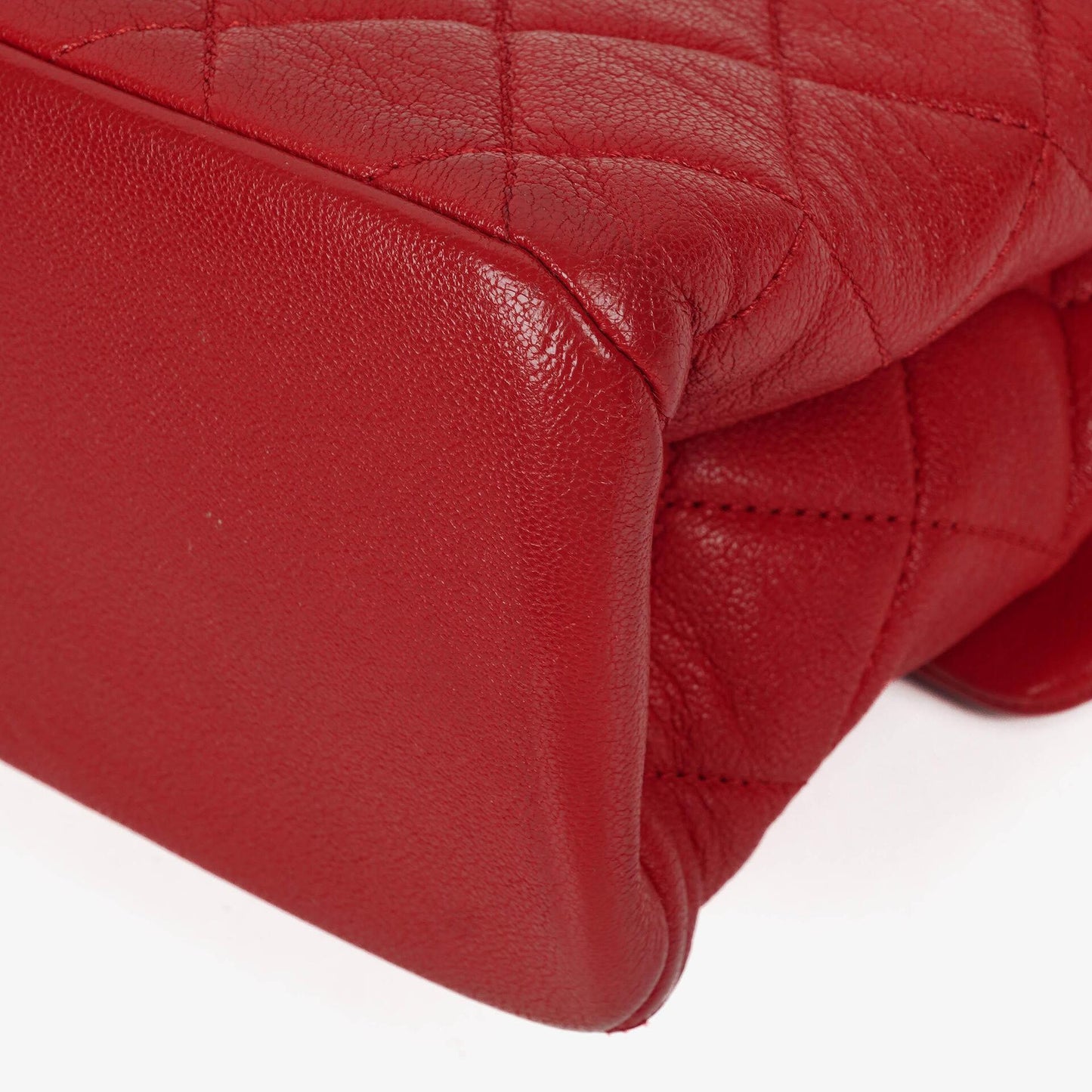 Chanel Large Simply CC Rue Cambon Red Shiny Calfskin Flap Bag