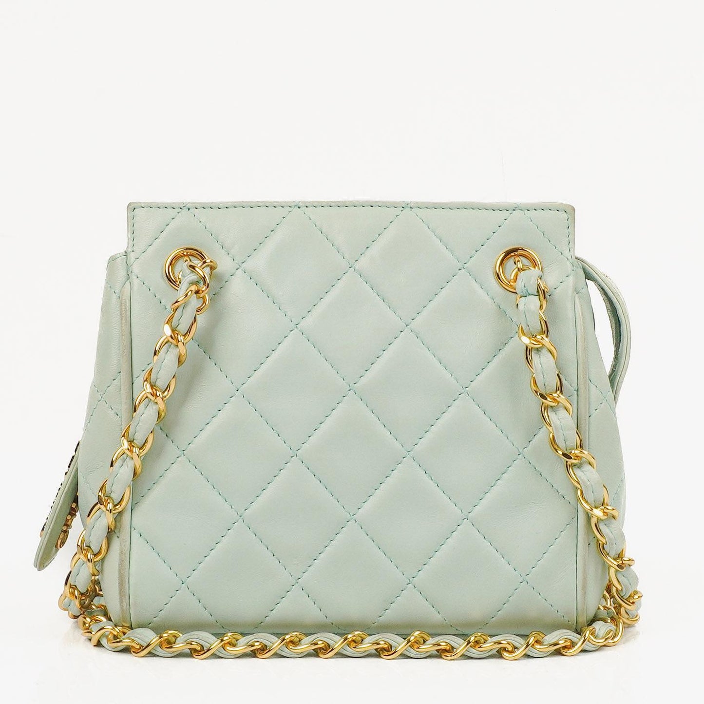 Chanel Light Blue Matelasse Chain Mini Bag