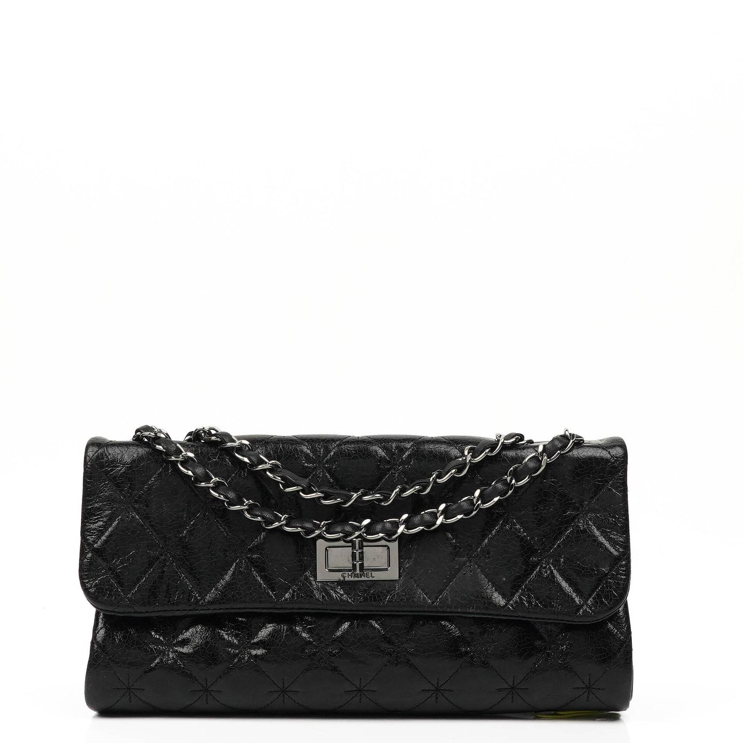 Chanel Mademoiselle Flap Bag In Glazed Crackled Calfskin And Silver-Tone Hardware