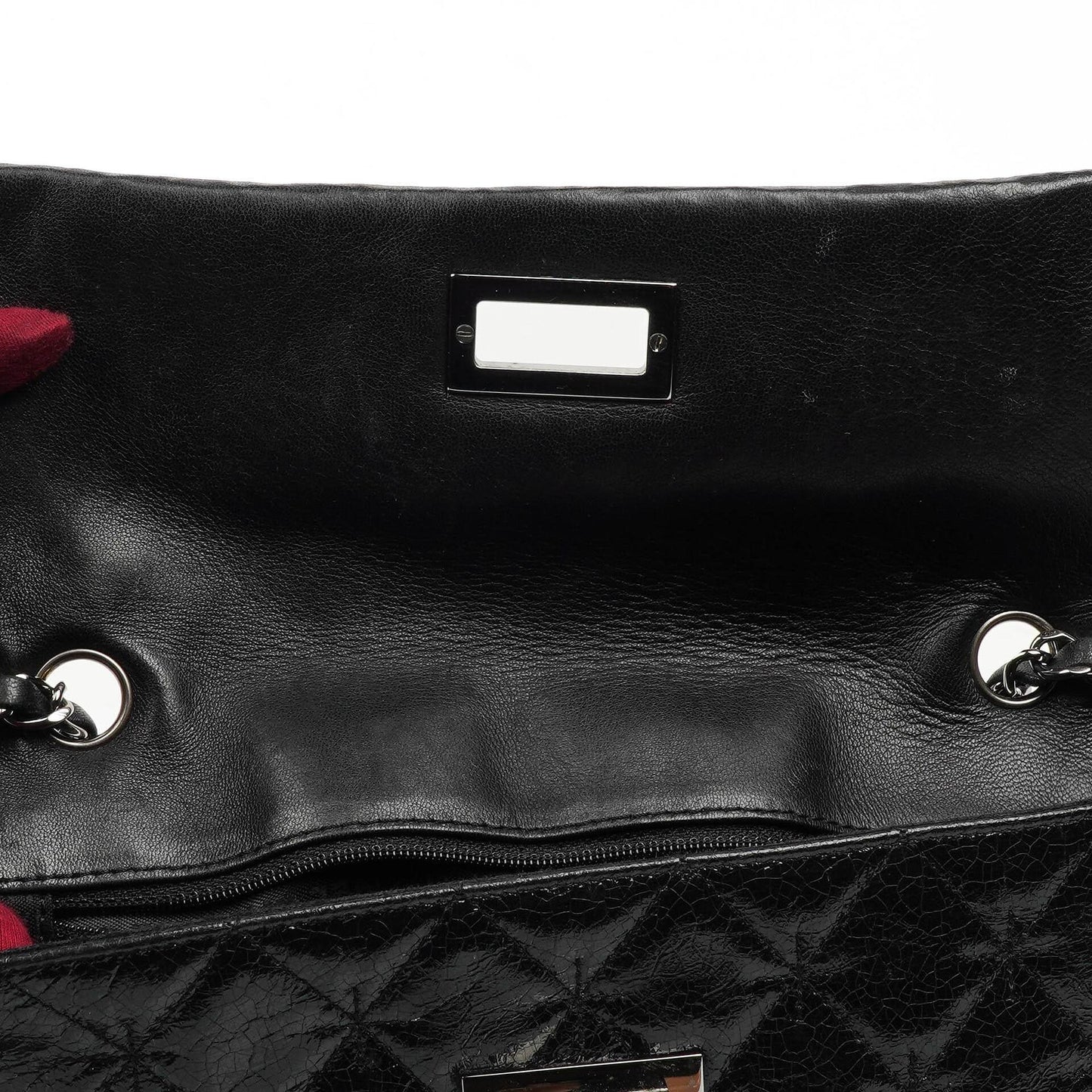 Chanel Mademoiselle Flap Bag In Glazed Crackled Calfskin And Silver-Tone Hardware