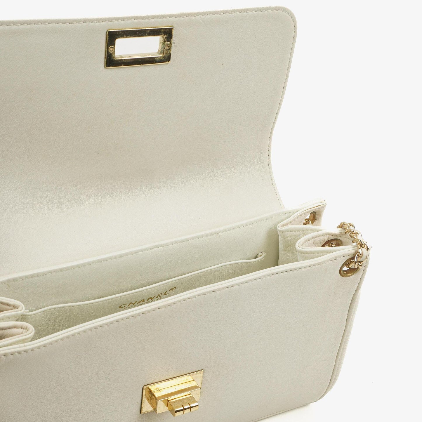 Chanel Mademoiselle Lock Accordion Chocolate Bar Flap Bag