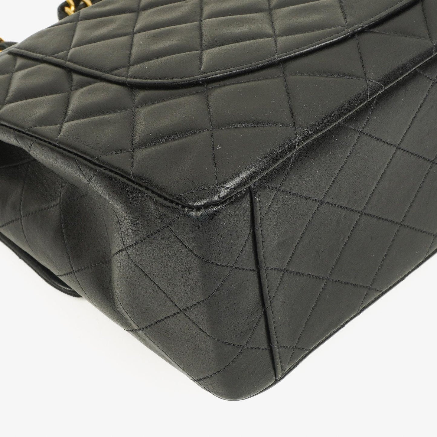 Chanel Maxi Jumbo Classic Single Flap Bag Black Quilted Lambskin 24K Gold-Plated Hardware