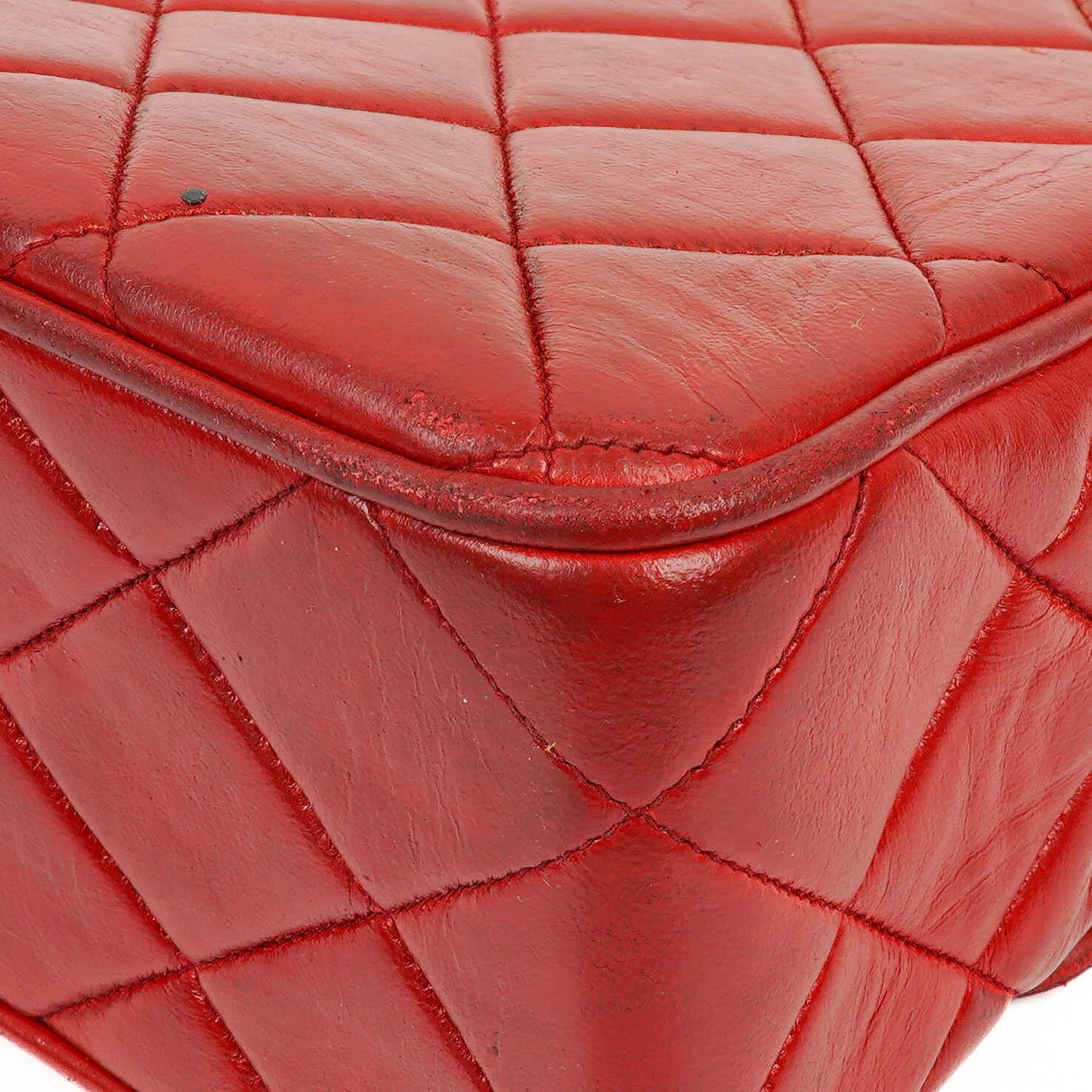 Chanel Maxi Logo Flap Bag in Red Quilted Lambskin and 24k Gold Plated Hardware