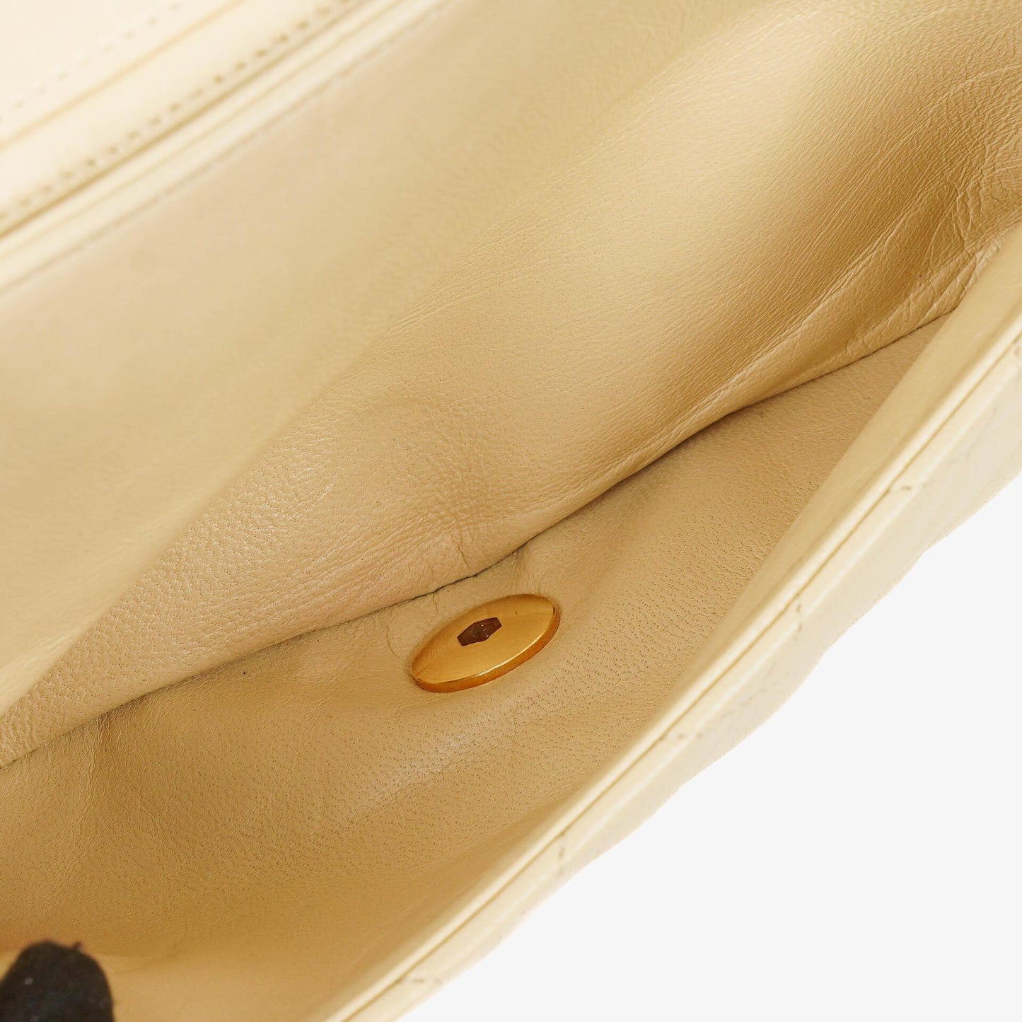 Chanel Maxi Logo Full Flap Bag Beige Quilted Leather With 24K Gold-Plated Hardware