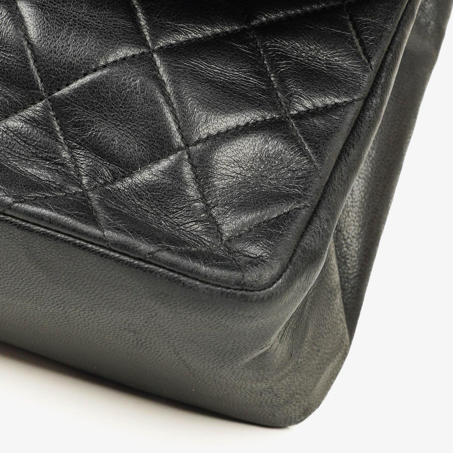 Chanel Medium Black Lambskin Quilted Single Flap Bag 24K Gold-Plated Hardware