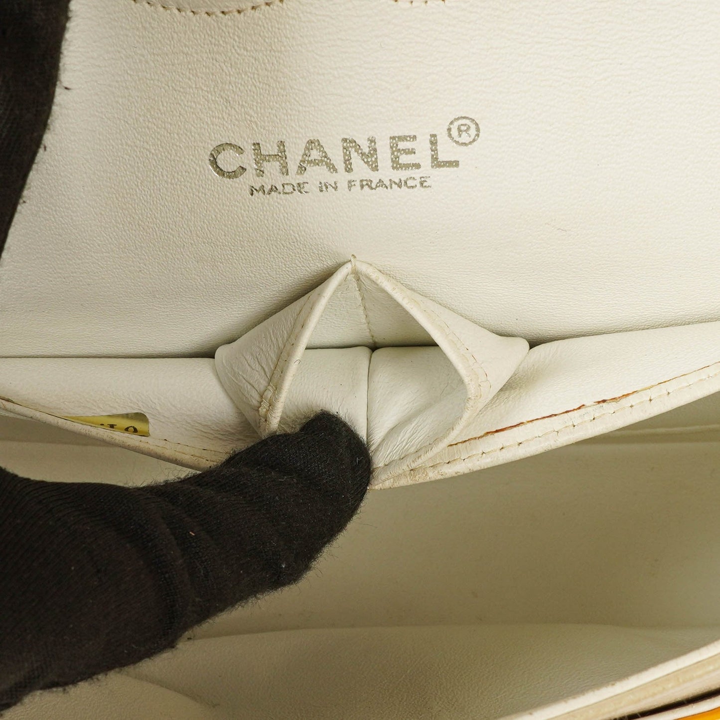 Chanel Medium Clasic Double Flap Orange Patent Quilted Leather With Silver-tone Hardware
