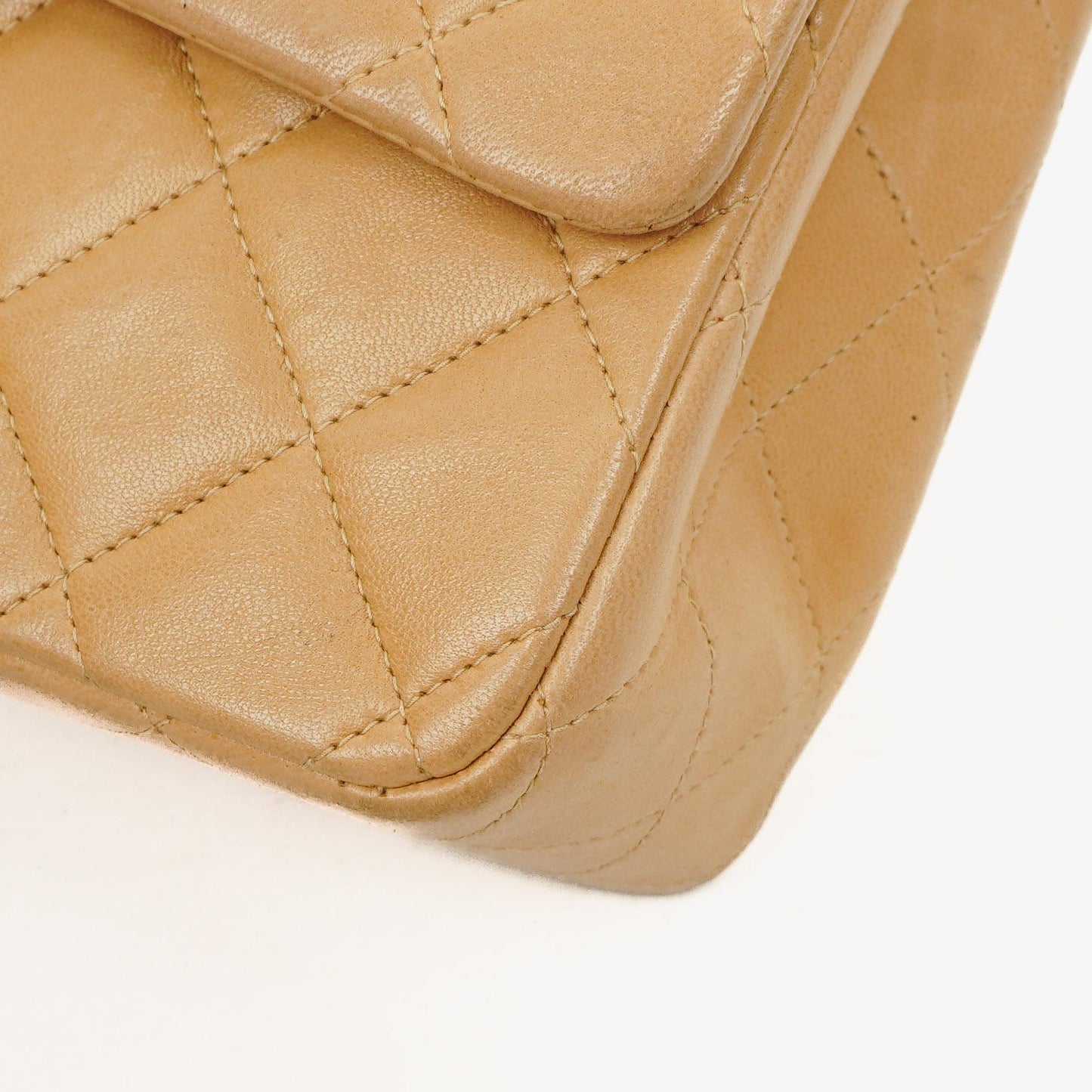 Chanel Medium Classic Beige Quilted Leather Double Flap Bag With 24K Gold-Tone Hardware