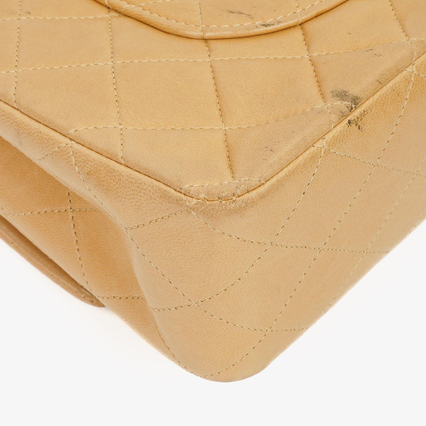 Chanel Medium Classic Beige Quilted Leather Double Flap Bag With 24K Gold-Tone Hardware