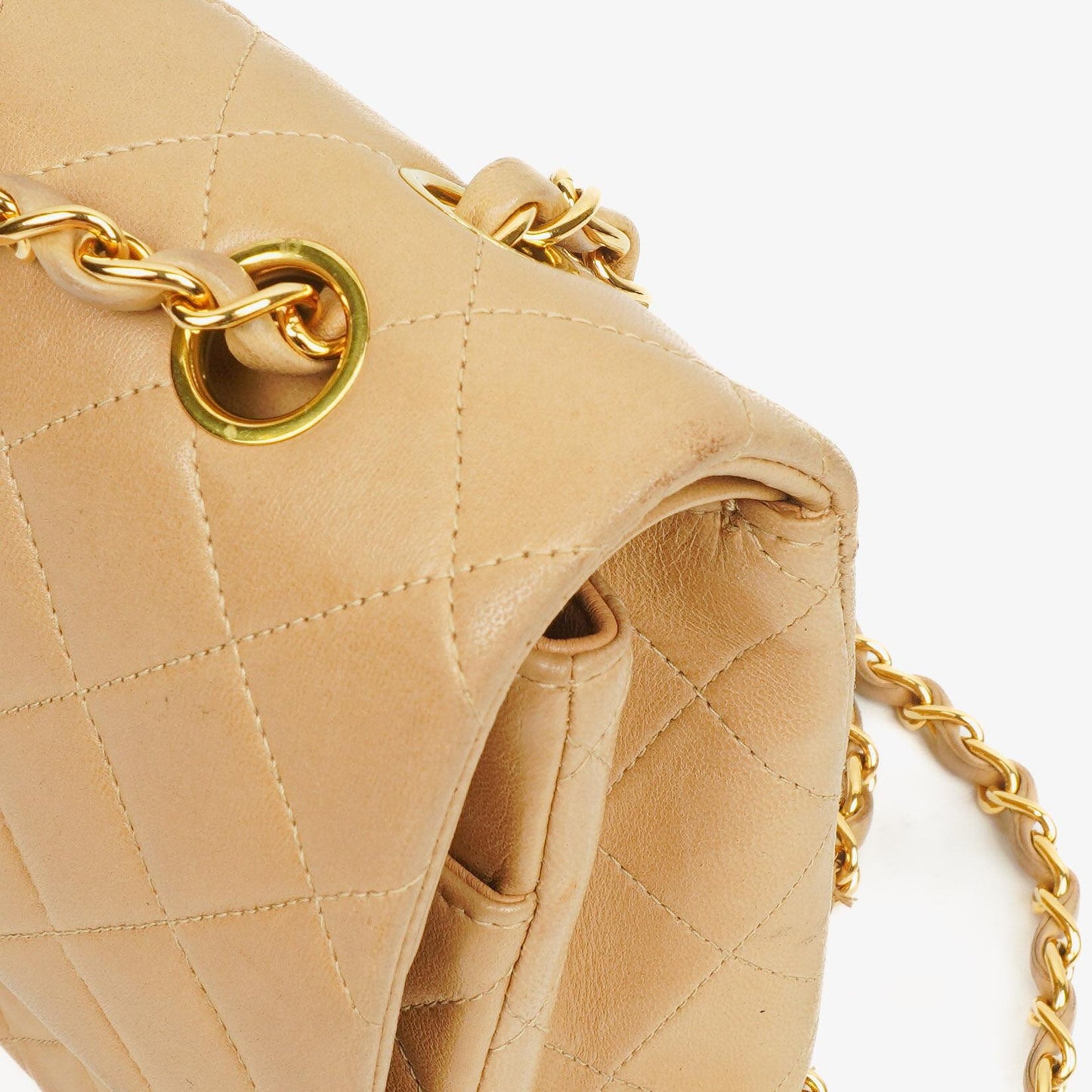 Chanel Medium Classic Beige Quilted Leather Double Flap Bag With 24K Gold-Tone Hardware
