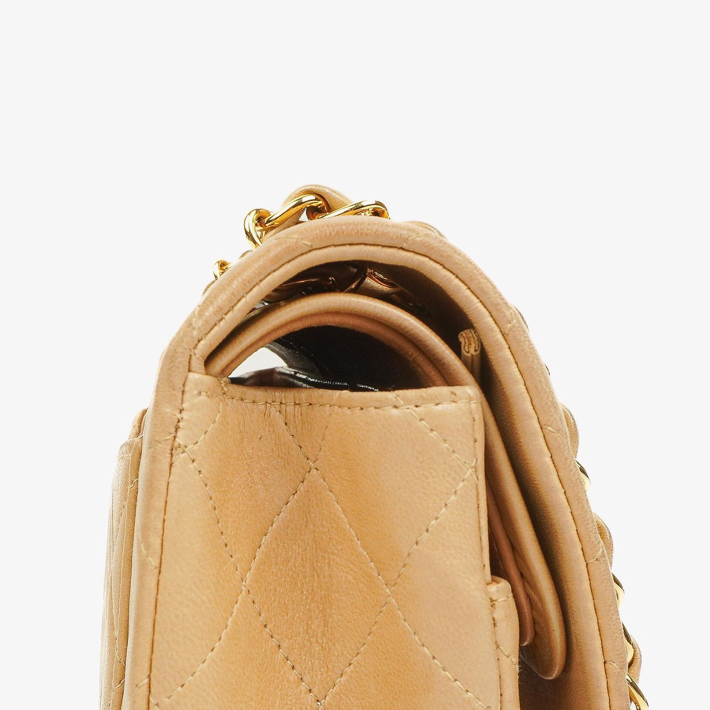 Chanel Medium Classic Beige Quilted Leather Double Flap Bag With 24K Gold-Tone Hardware