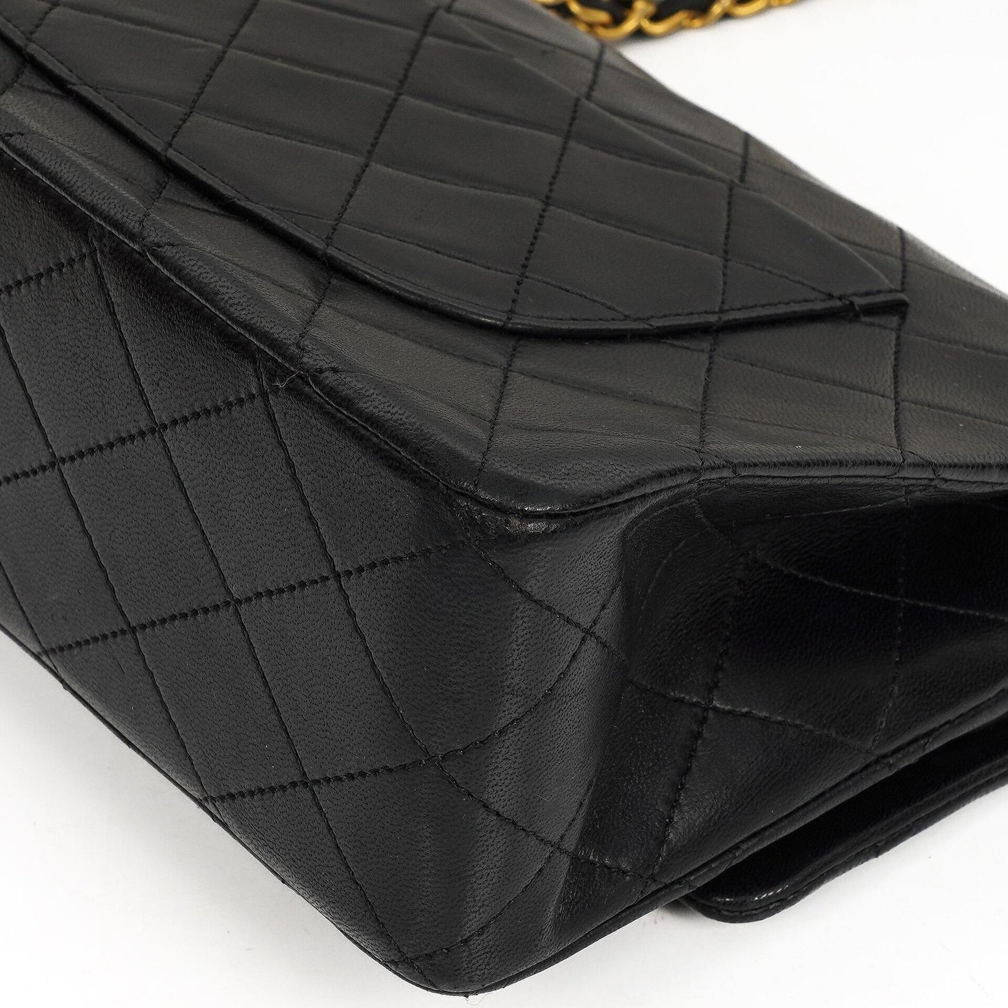 Chanel Medium Classic Black Quilted Lambskin Double Flap Bag With 24K Gold-Plated Hardware