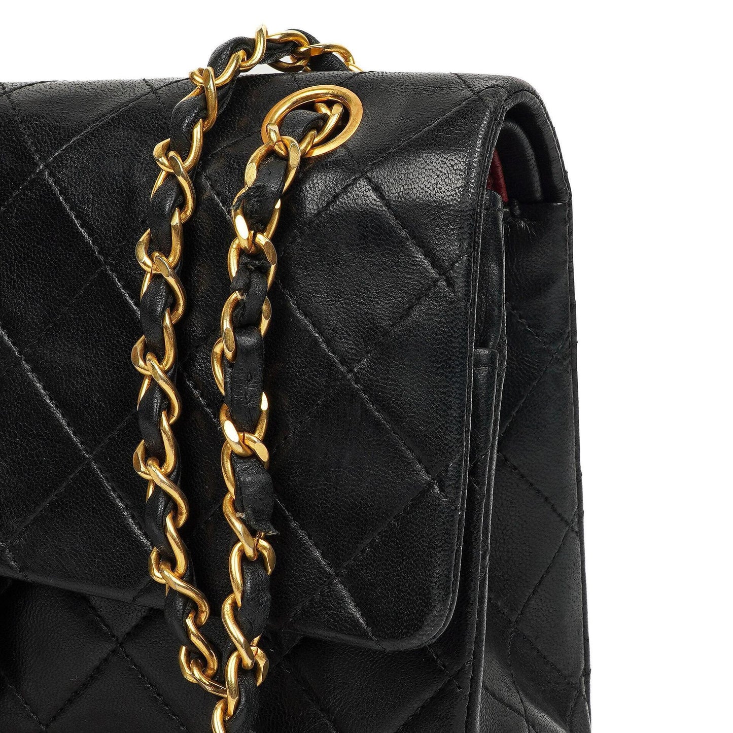 Chanel Medium Classic Black Quilted Lambskin Double Flap Bag With 24K Gold-Plated Hardware