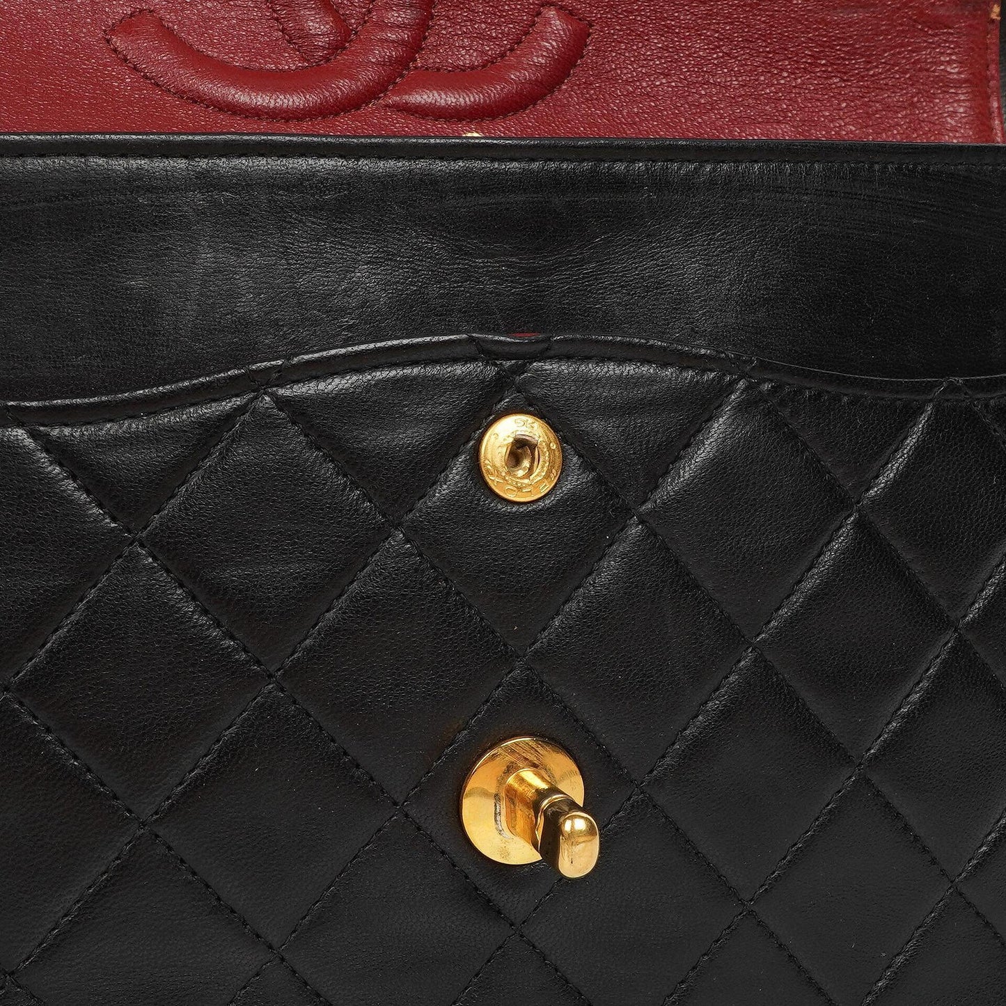 Chanel Medium Classic Black Quilted Lambskin Double Flap Bag With 24K Gold-Plated Hardware
