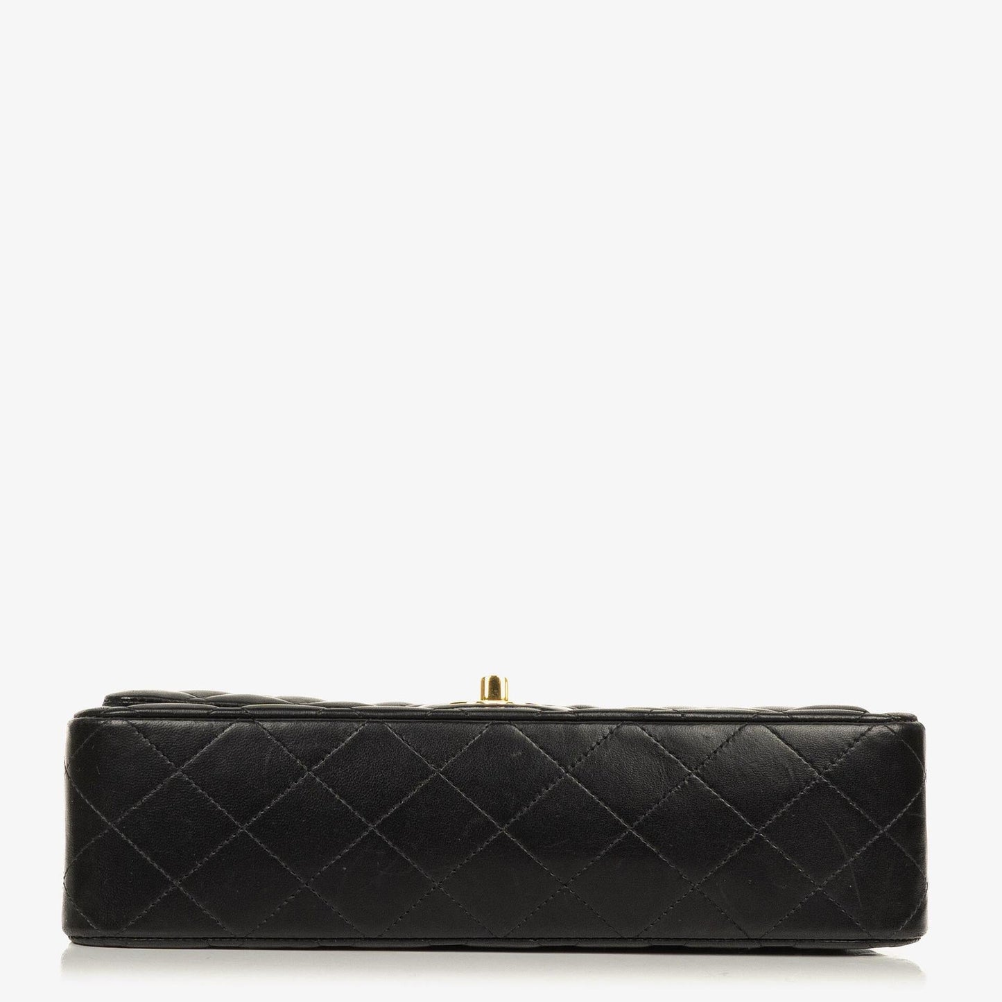 Chanel Medium Classic Black Quilted Lambskin Double Flap Bag With Gold-Tone Hardware