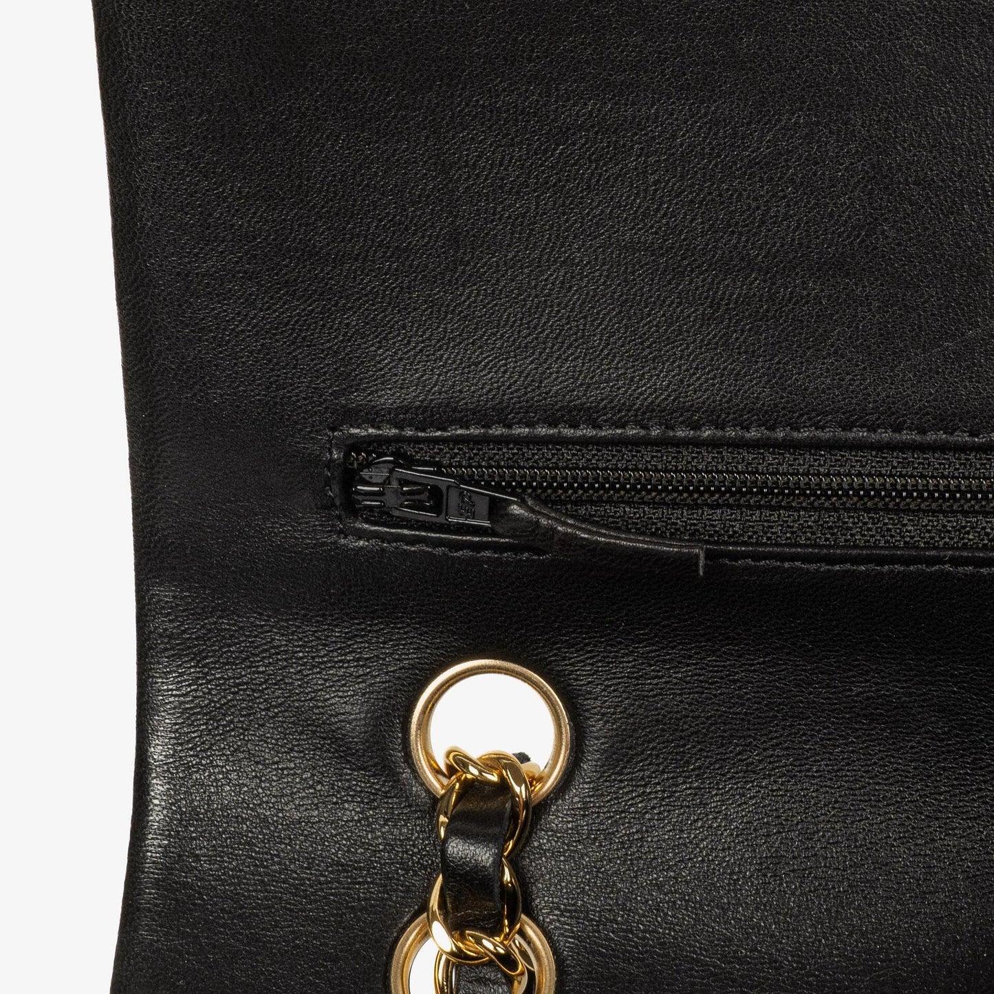 Chanel Medium Classic Black Quilted Lambskin Double Flap Bag With Gold-Tone Hardware