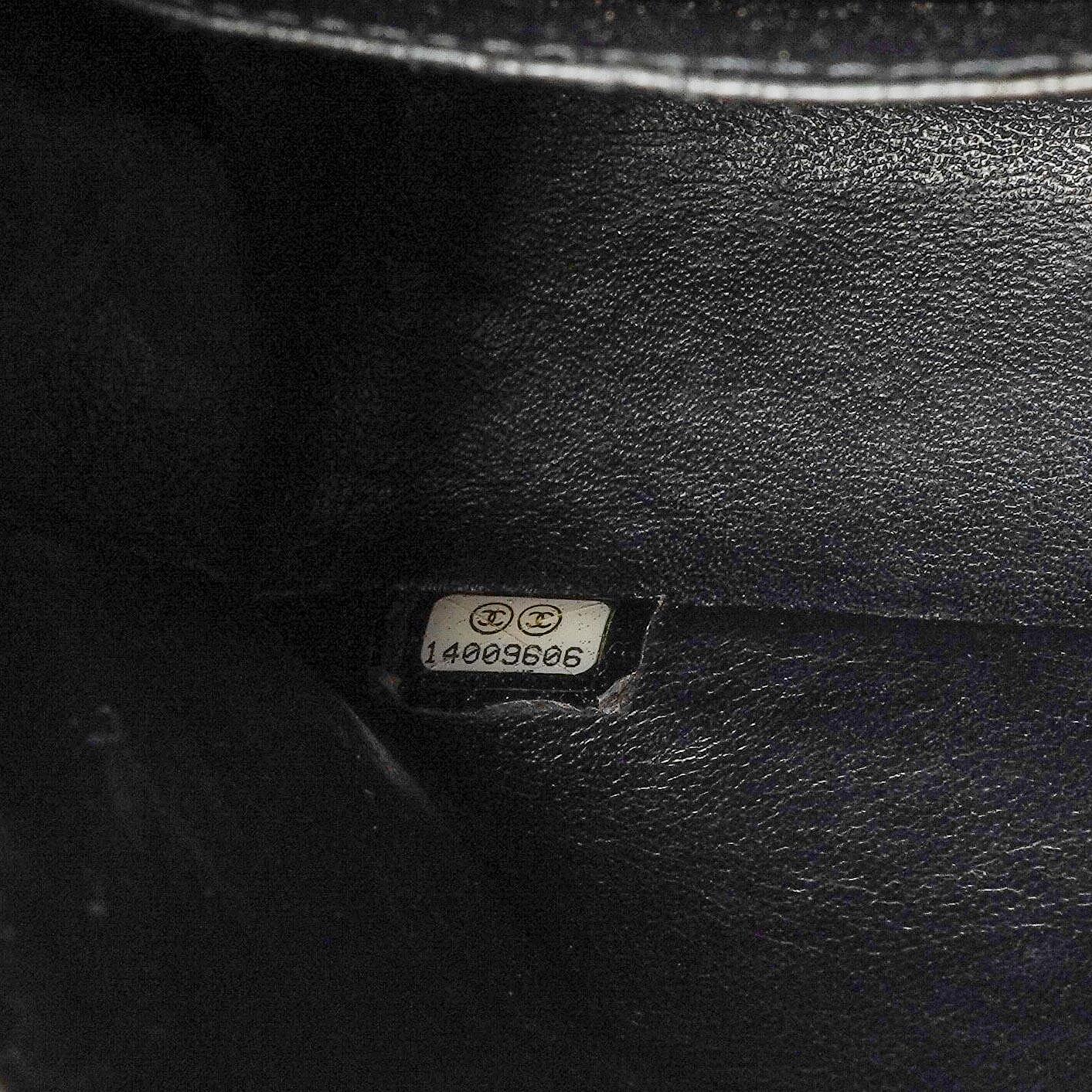 Chanel Medium Classic Double Flap Bag Black Quilted Caviar Leather With Silver-Tone Hardware, 2010-2011