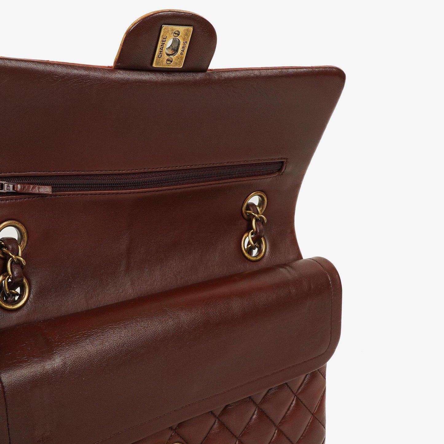 Chanel Medium Classic Double Flap Bag Brown Multicolor Quilted Lambskin With Aged Gold-Tone Hardware