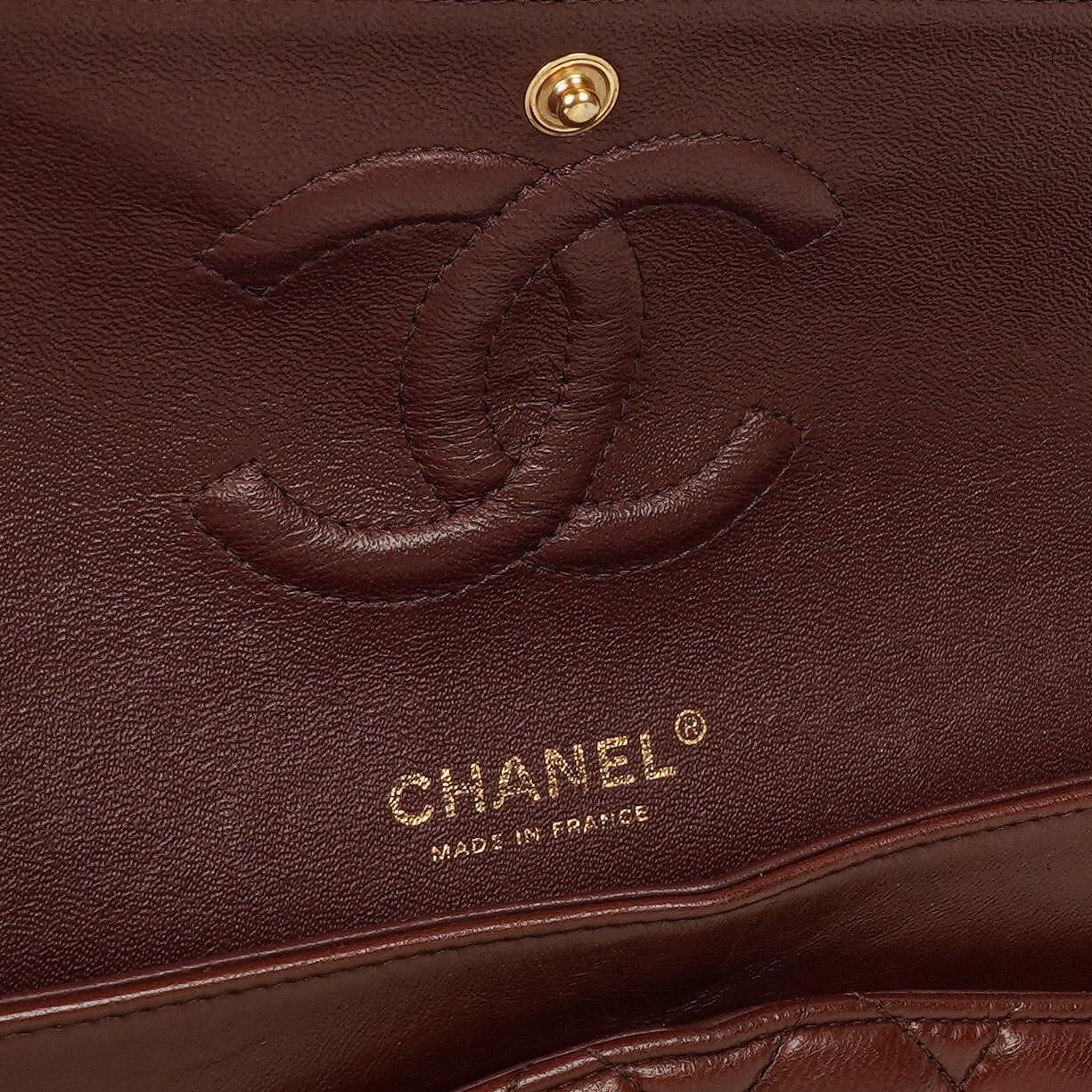Chanel Medium Classic Double Flap Bag Brown Multicolor Quilted Lambskin With Aged Gold-Tone Hardware