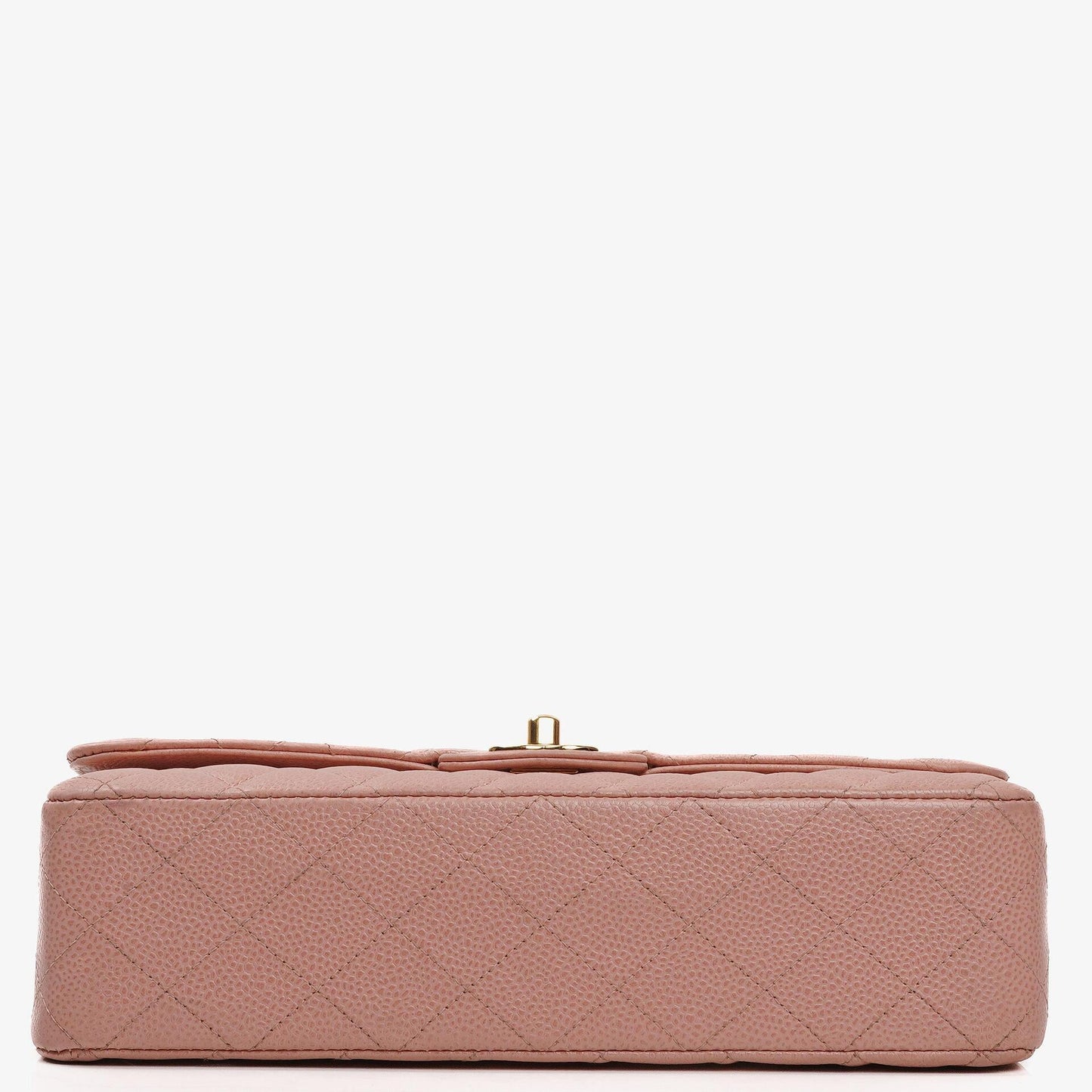 Chanel Medium Classic Double Flap Bag Pink Quilted Caviar Leather With 24K Gold-Plated Hardware