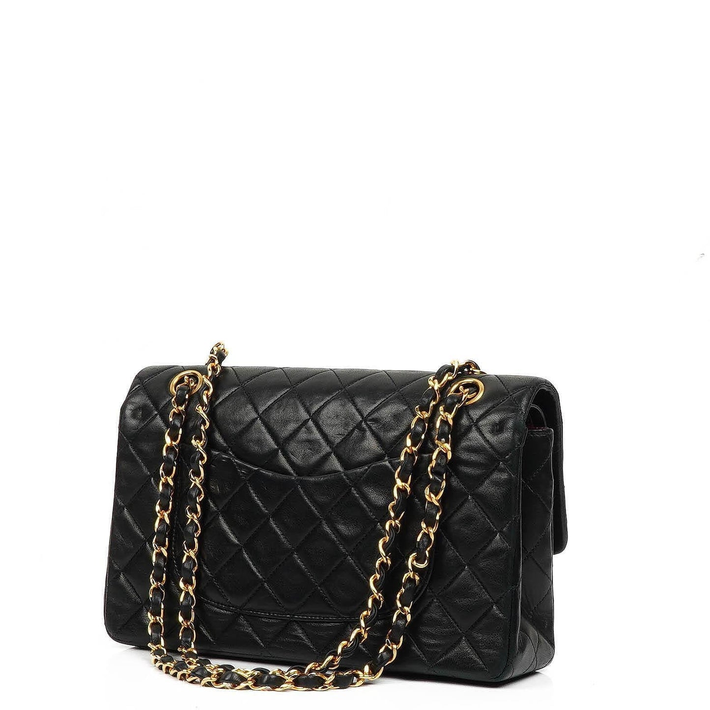 Chanel Medium Classic Lambskin Double Flap Bag With 24K Gold-Plated Hardware