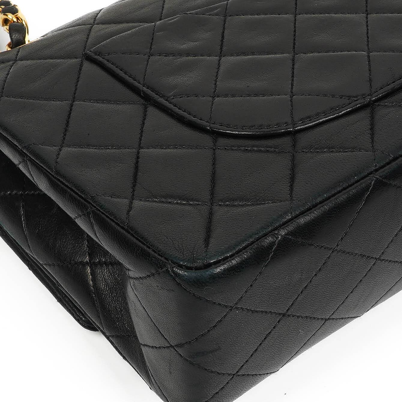 Chanel Medium Classic Lambskin Double Flap Bag With 24K Gold-Plated Hardware