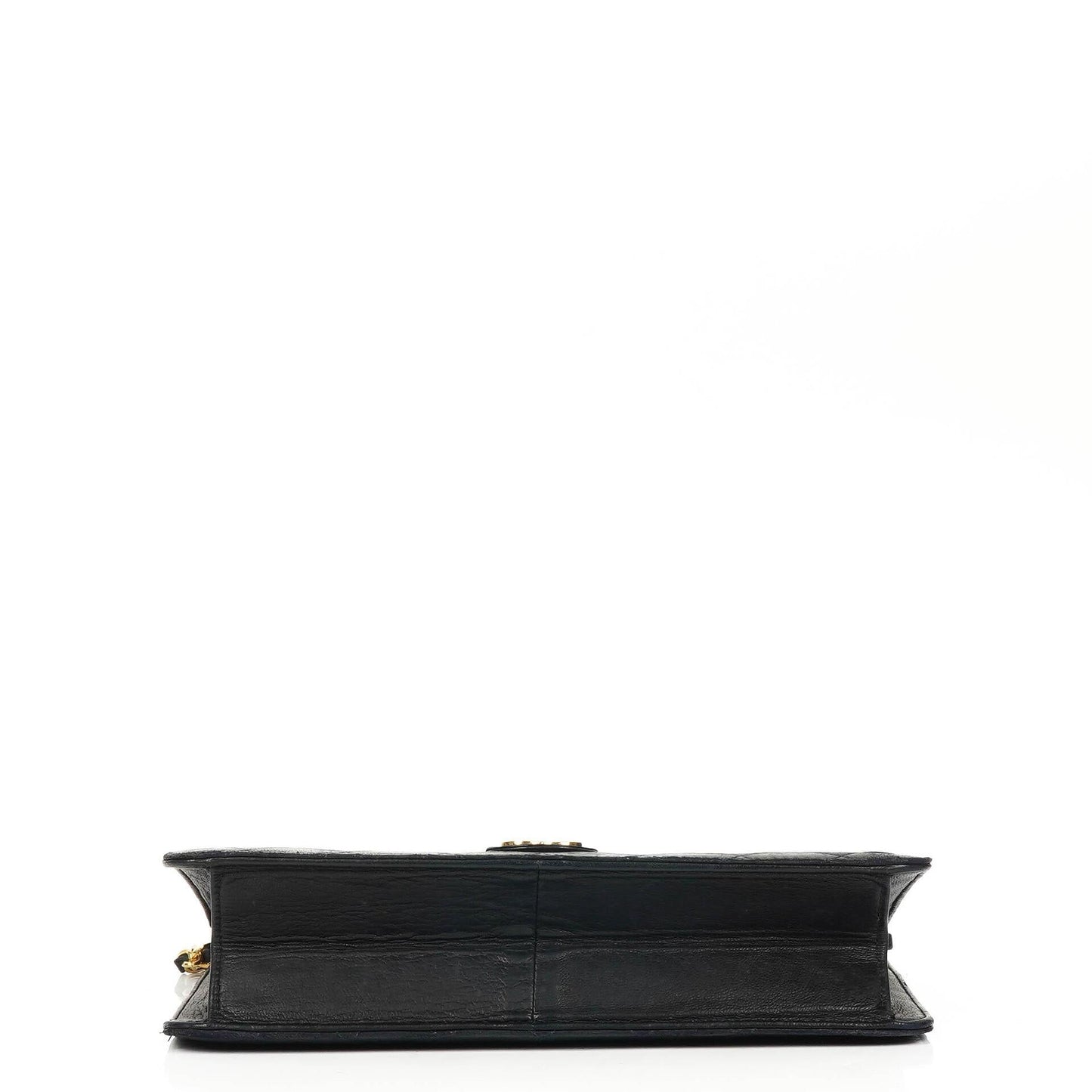 Chanel Medium Classic Navy Quilted Lambskin Single Flap Bag With 24K Gold-Plated Hardware