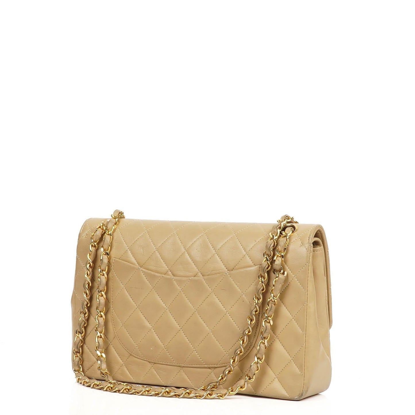 Chanel Medium Classic Quilted Lambskin Double Flap Bag With 24K Gold-Plated Hardware