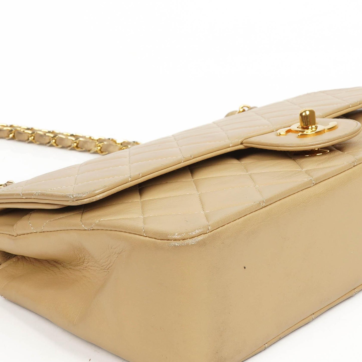 Chanel Medium Classic Quilted Lambskin Double Flap Bag With 24K Gold-Plated Hardware
