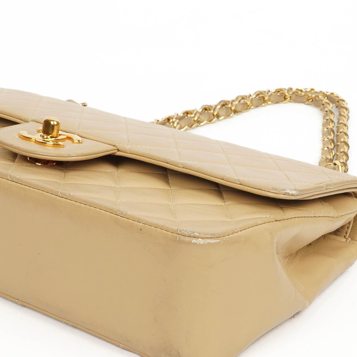Chanel Medium Classic Quilted Lambskin Double Flap Bag With 24K Gold-Plated Hardware