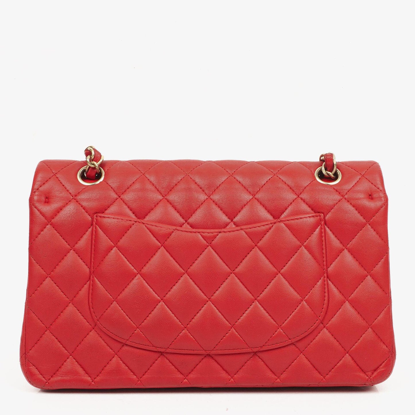 Chanel Medium Classic Red Quilted Leather Double Flap Bag With Gold-Tone Hardware