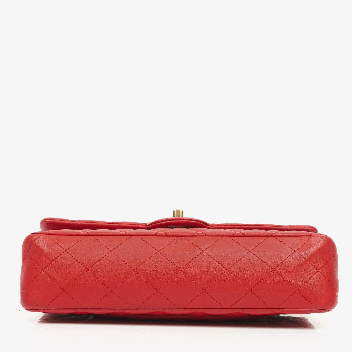 Chanel Medium Classic Red Quilted Leather Double Flap Bag With Gold-Tone Hardware