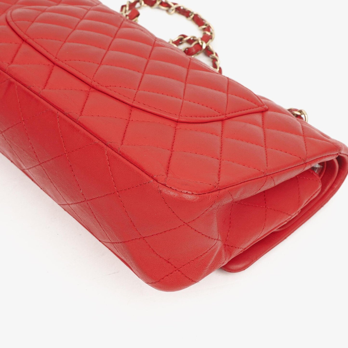 Chanel Medium Classic Red Quilted Leather Double Flap Bag With Gold-Tone Hardware