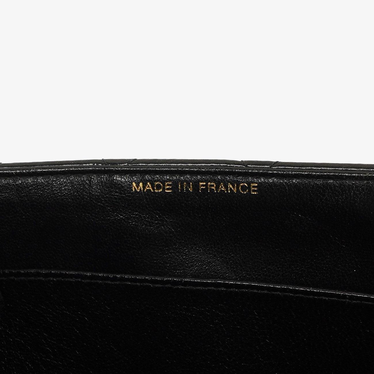 Chanel Medium Double Sided Flap Bag Black Quilted Patent Leather 24K Gold-Plated Hardware