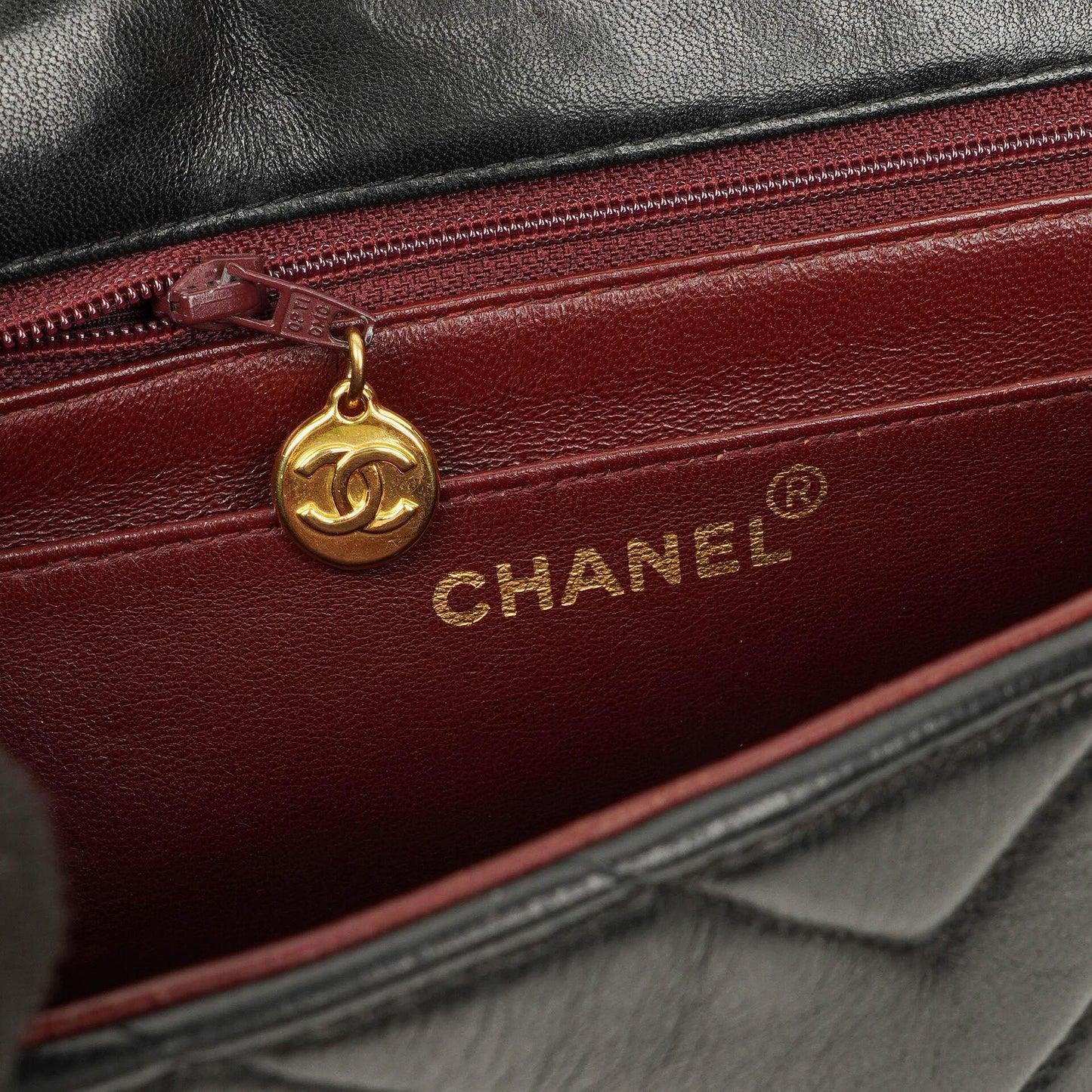 Chanel Medium Flap Bag Black Chevron Lambskin 24K Gold-Plated Hardware