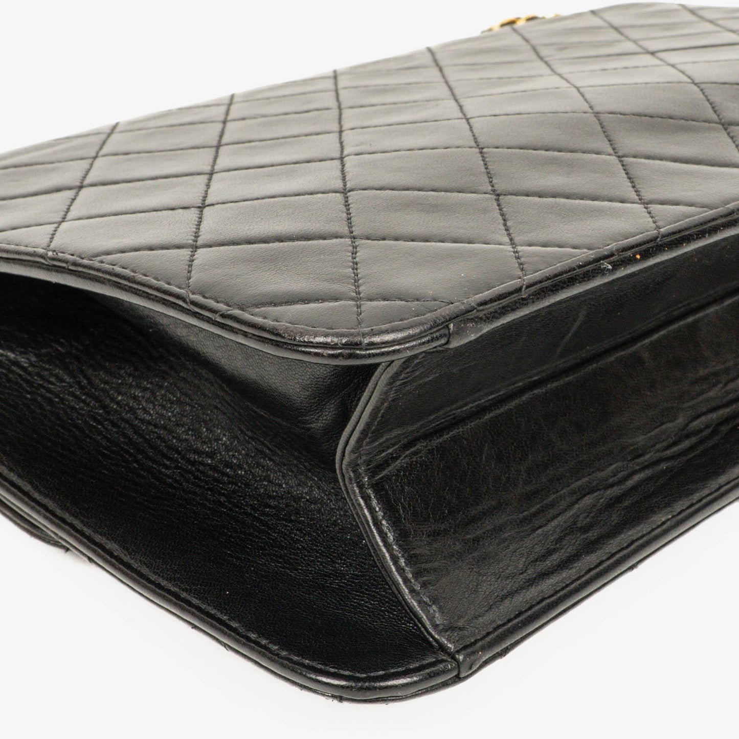 Chanel Medium Single Flap Bag Black Quilted Lambskin With Gold-Tone Hardware