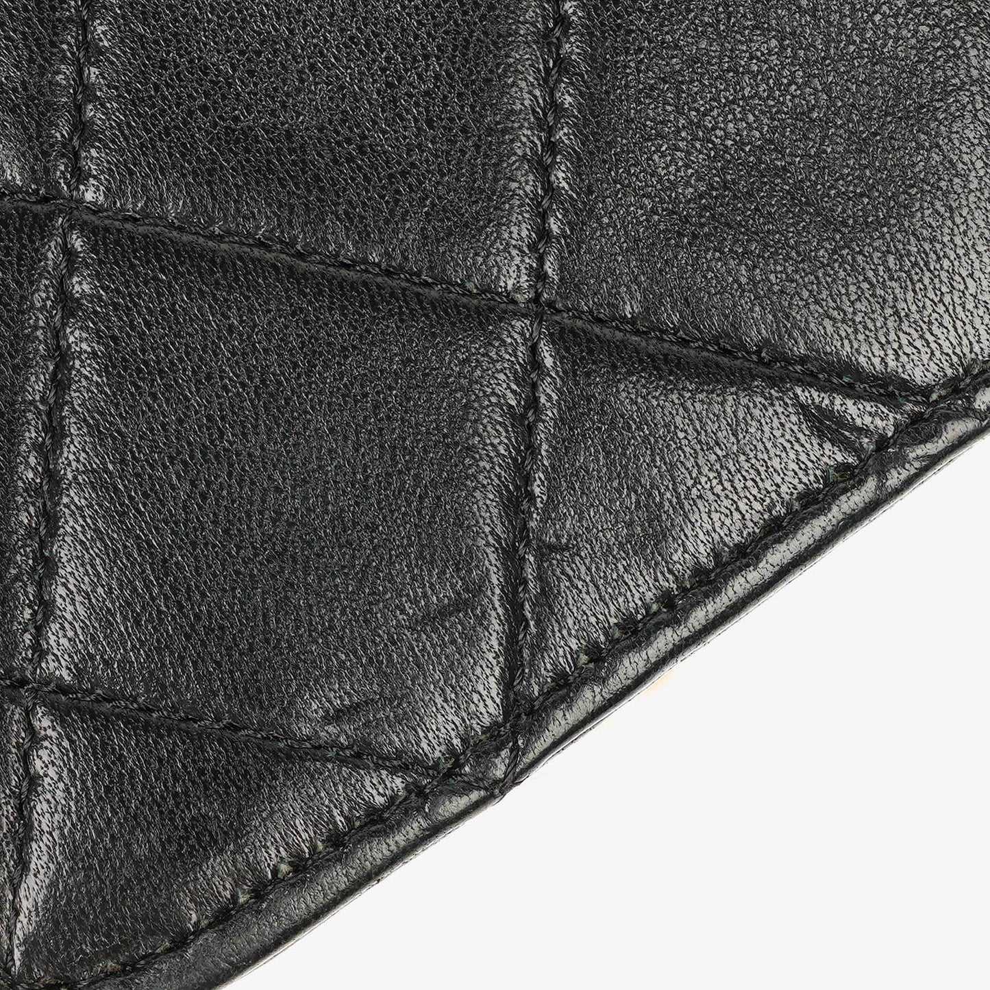 Chanel Mini Classic Black Quilted Lambskin Full Flap Wallet On Chain WOC With 24K Gold-Plated Hardware